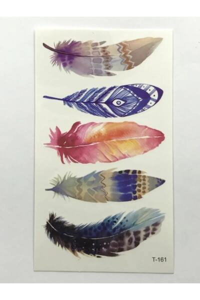 Everglow Jewelry Renkli Kuş Tüyü Özel Desen Dövme Tatto