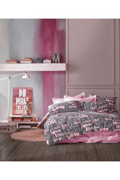 PAMUKKALE HOMECOLECTİON Ljubi me 100% pamuk Ranforce Jednokrevetno Set postel...