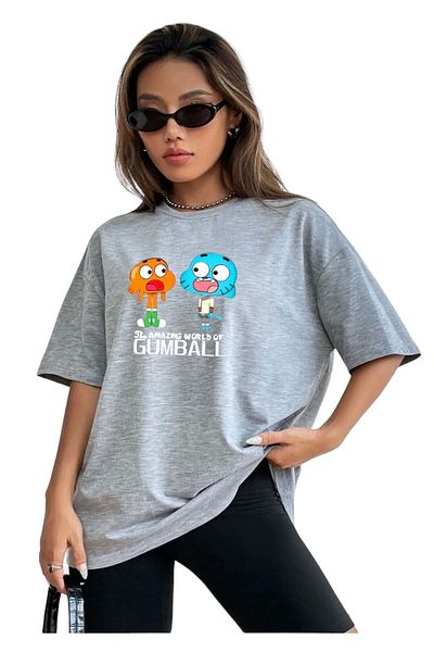 BENROMA Unisex oversize Gumball Character T-shirt