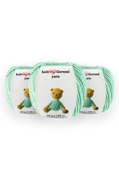 knitme GURUMI 3 Πακέτο Amigurumi, Πλεκτό με το χέρι Punch Yarn Taka Yarn (KA5005)