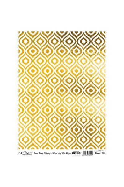 Cadence Gold Foil Brass Decopage Paper Model:016