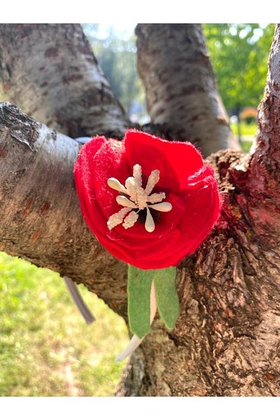 canan dizayn CORONĂ CU O FLORĂ ROȘĂ