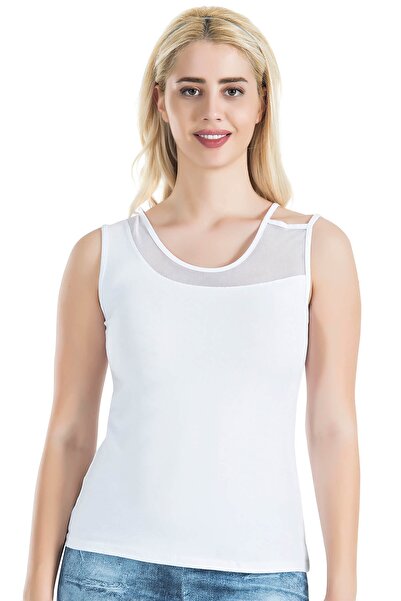 Derya Kurşun Жіночий топ на бретельках, прозорий, широкий - 180