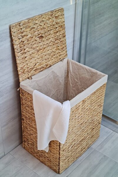 Digithome Dikdörtgen Katlanabilir Hasır Su Sümbülü Kirli Çamaşır Sepeti Cl-11046 C1-1-121