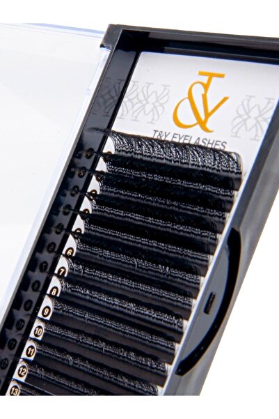 T&Y EYELASH İpek Kirpik , YY C Kıvrım , 0.07 Kalınlık , 13 mm , T&Y , 16 Sıra