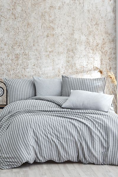 BONJARDİNHOME Σετ Παπλωματοθήκη από Μαλακό Λινό Διπλό