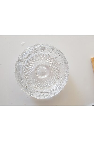 Paşabahçe Kalın Kristal Cam Yuvarlak Küllük 15 cm