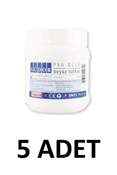 Südor 5 Adet Çok Amaçlı Beyaz Tutkal Yapıştırıcı 450 Ml