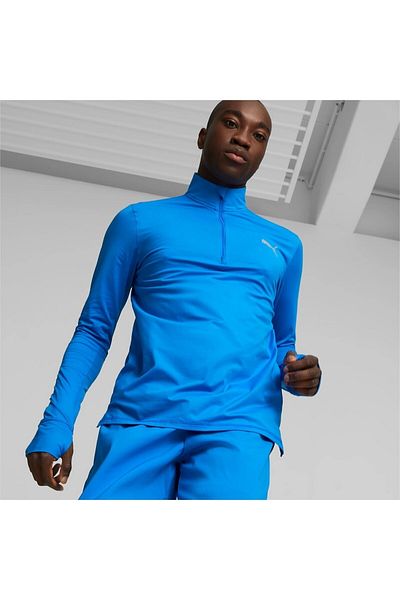 Puma RUN FAVORITE 1/4 ZIP M Μπλε ανδρική φόρμα