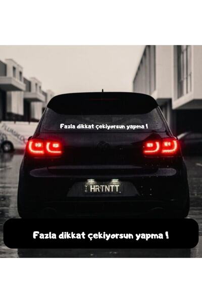 EYBA STİCKER أنت تجذب الكثير من الاهتمام، لا تفعل ذلك! نص السيارة نص ملصق الس...