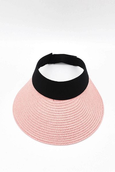 Goldmine Women's Straw Visor Tennis Hat Pink