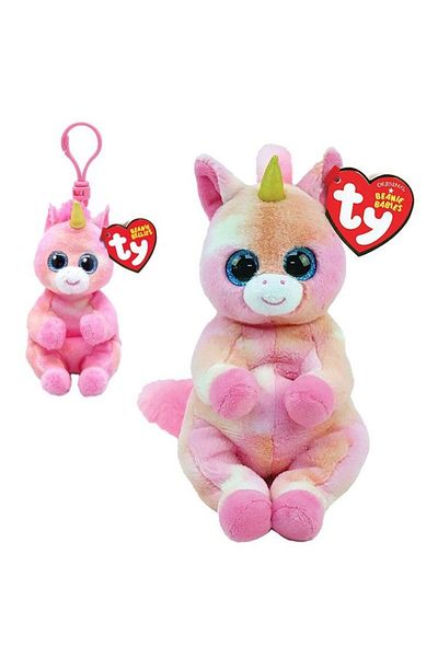 TY Beanie Boos Skylar Uni?corn Pi?nk مشبك البطن