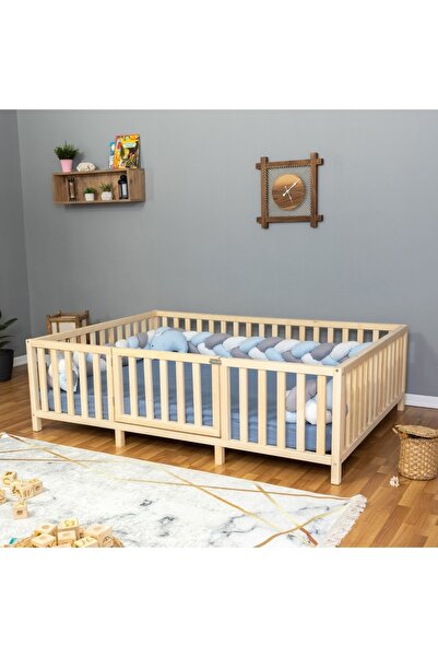 woodandmontessori Doğal Çam Montessori Karyola