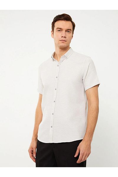 LC Waikiki Cămașă Dobby cu mânecă scurtă Lcw Vision Slim Fit pentru bărbați
