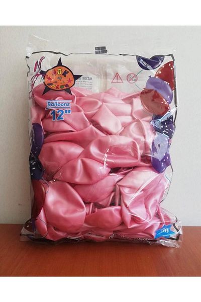 AKTEZ-EL Metallic Balloon 100 Pieces Pink