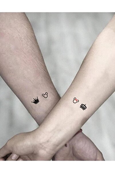 petit bijou Unisex Mickey Minnie Mouse, Superman Geçici Dövme, Sevgili,bff Bilek,kol,göğüs Arası Dövme,tattoo
