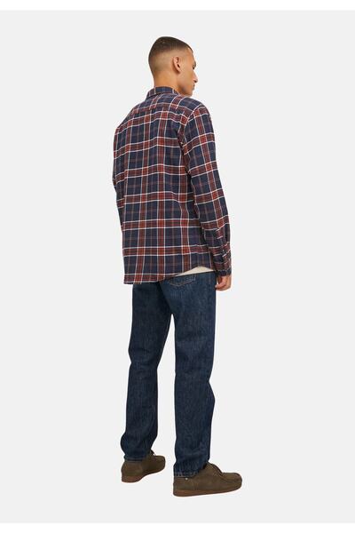 Jack & Jones Hemd Classic Langarmhemd halbe Knopfleiste