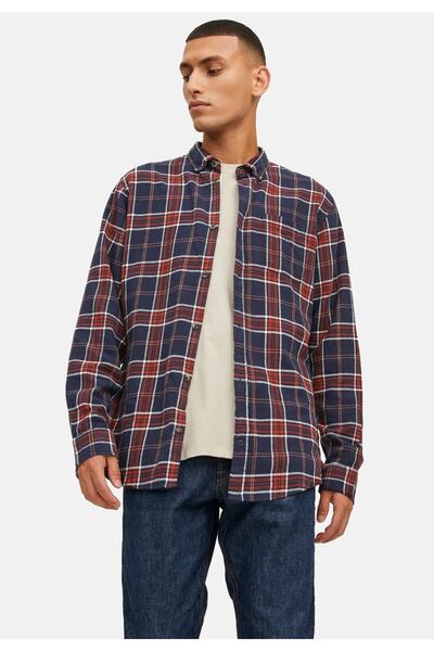Jack & Jones Hemd Classic Langarmhemd halbe Knopfleiste
