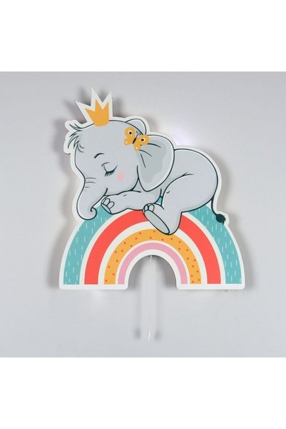 instababyrooms Elephant Sleeping in the Rainbow Lighting