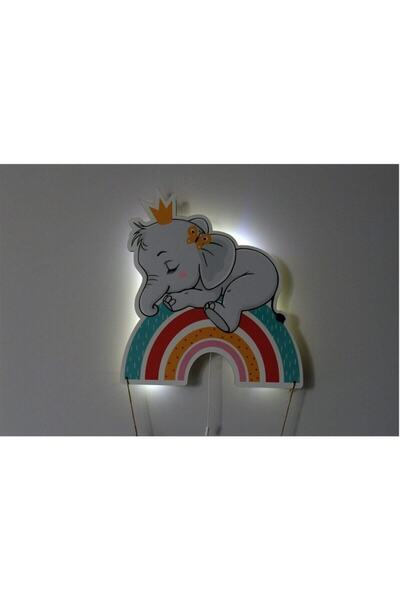 instababyrooms Elephant Sleeping in the Rainbow Lighting