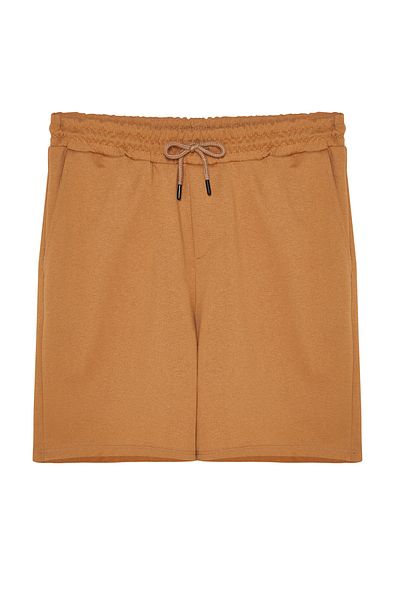 Trendyol Collection Teveszürke, egyenes vágású 2 részes rövidnadrág csomag - TMNSS21SR0095