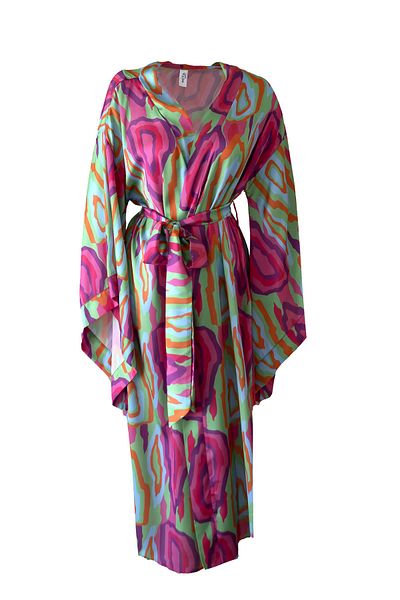 Mita Concept Special Edition Silky Satin Pink Kimono