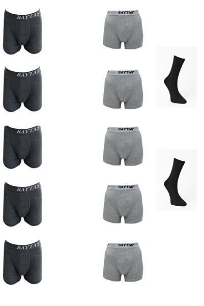 Baytas Ανδρικές κάλτσες 10 τεμαχίων Mixed Color Premium Campaign Lycra Boxer ...