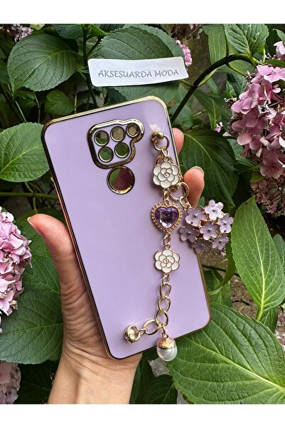 Aksesuarda Moda Redmi Note 9 Uyumlu Çiçekli Taşlı Incili El Geçmeli Lazer Kes...
