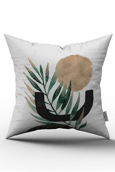Cango Home Față de pernă decorativă modernă albă verde - Cgh198