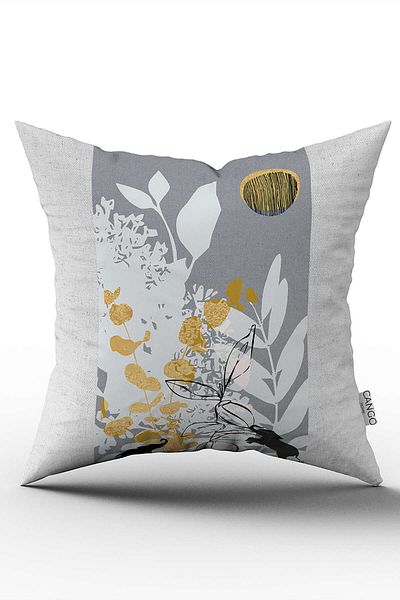 Cango Home Modern Gray Black Throw Pillow Cover - Elephant Pattern and Digital Print Cgh1084
