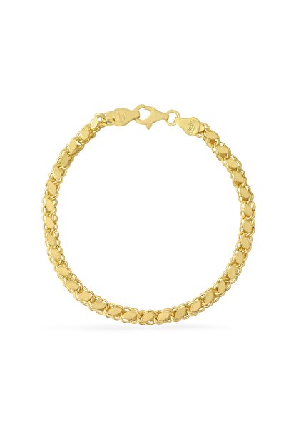 Silveranka 925 Ayar Gümüş Arpa Pullu Zincir Bileklik