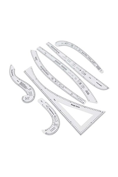 hodbehod 8-частинний пластиковий модельєрський стиль дизайн форма шаблон наклейка лінійка набір кривих