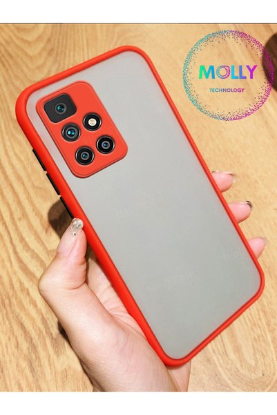 Molly Technology Transparent Silicone Case with Red Colored Frosted Edges for...