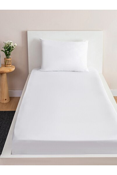 LC Waikiki ملاءة سرير مفردة من القطن الساتان من LCW HOME مقاس 180x240 سم (S2)