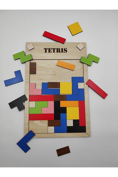 İCONS MONTESSORI WOODEN TETRIS PUZZLE INTELLIGENCE GAME