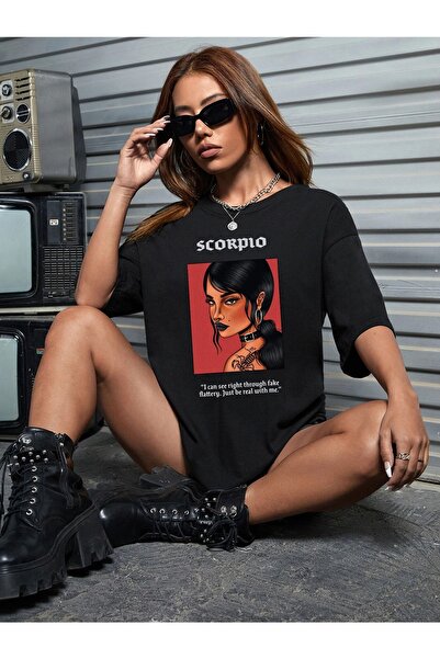 Jose Clothing تي شيرت أسود مطبوع بأكمام قصيرة للجنسين