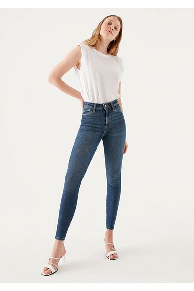 Lixera Pantaloni de blugi skinny în lycra umbrite de albastru