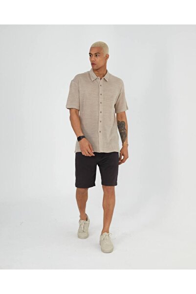 The Champ Clothing Ανδρικό κοντομάνικο πλεκτό πουκάμισο με υφή