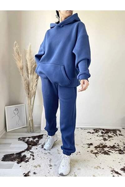 Machetta Σετ φόρμας δύο τεμαχίων γυναικεία κουκούλα με κουκούλα 3 κλωστών χωρίς στάμπα