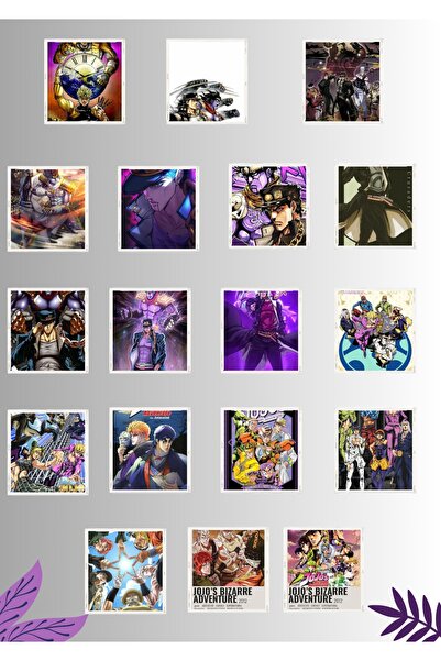animeandyourworld Jojo bizarre adventure18 adet fotokart 9*6 cm kesilmiş hd k...