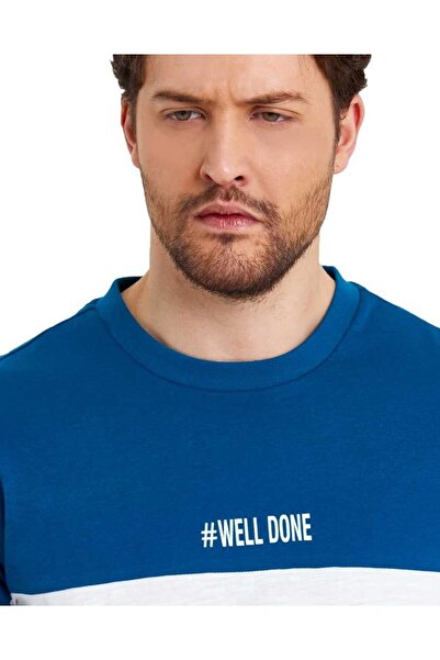 Adams Ανδρικό μπλουζάκι με στάμπα με κανονική εφαρμογή με λαιμόκοψη