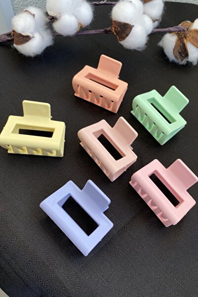 Tahtakaledeyim 6 قطع بإبزيم مربع صغير بلون باستيل