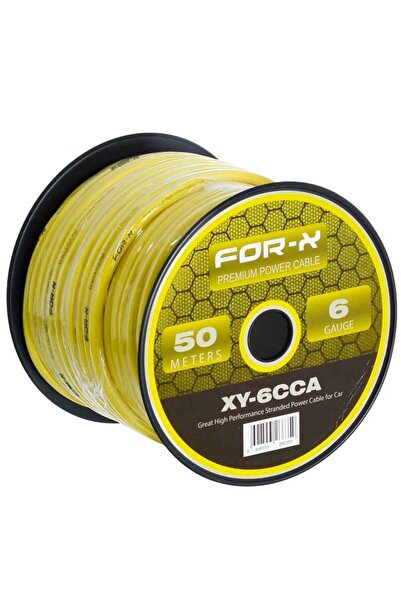 For-X 6 GA Bakır Oto Amfi Power Kablosu 50 Metre XY-6 CCA