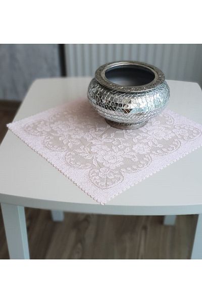 WENESSİ Șervețel tricotat cu model trandafiri 6 bucăți 30 X 30 (roz)