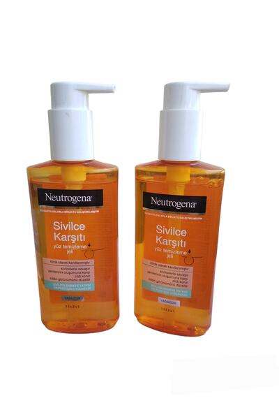 Neutrogena جل منظف للوجه مضاد لحب الشباب خالي من الزيوت 2 قطعة 2*200 مل