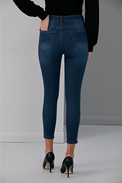 Lixera Темно-сині джинси з еластичним поясом, облягаючі, з вузькими штанинами