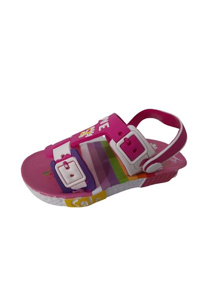 Calx Sandale de mers zilnic pentru fete, alb-roz, cu flori, papuci
