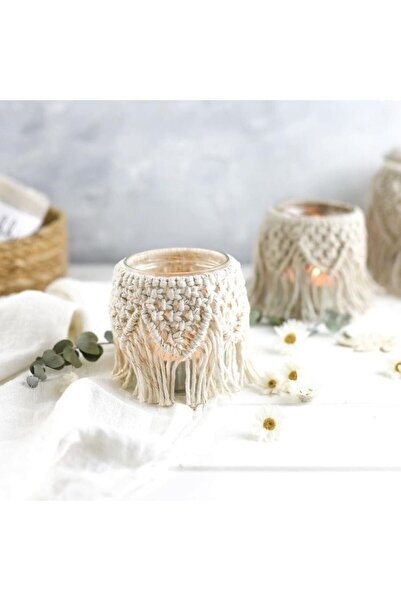 Miss California 2li Makrome Dekor Kavanoz Mumluk