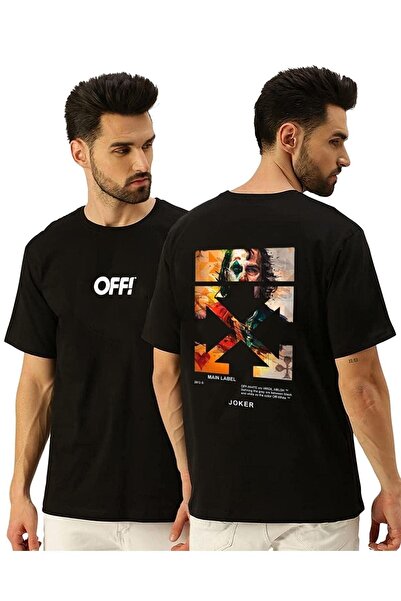 ZEMLİYA Tricou negru unisex cu imprimeu Joker