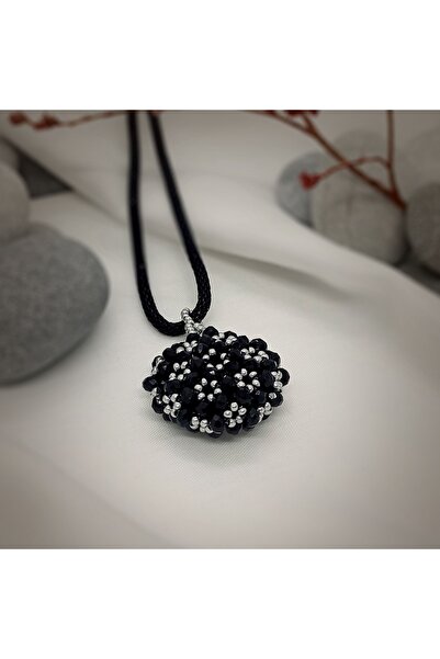 Sam قلادة Cevşen كبيرة - مع سلسلة سجق / خرز كريستالي محبوك يدويًا /